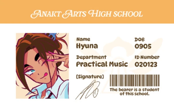 Alien Stage AAHS Anakt Arts High School Series - Student ID Card Set